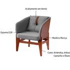 Poltrona Decorativa Cinza Em Veludo Sana