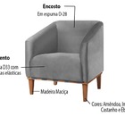 Poltrona Decorativa Cinza Em Veludo Wearstler