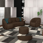 Poltrona Decorativa Clarke Pu Marrom G45 - Gran Belo