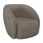 Poltrona Decorativa Clarke Veludo Bege G45 - Gran Belo