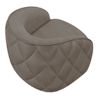 Poltrona Decorativa Clarke Veludo Bege G45 - Gran Belo