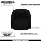 Poltrona Decorativa Clarke Veludo Preto G45 - Gran Belo