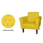 Poltrona Decorativa Classic Capitonê Suede Diversas Cores - D