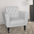 Poltrona Decorativa Classic Capitonê Suede Diversas Cores - D