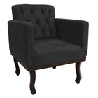 Poltrona Decorativa Classic Pés Luiz Xv Linho - Doce Sonho Mó