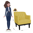 Poltrona Decorativa Clássica Base Em Madeira Suede Cores - Ds