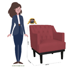 Poltrona Decorativa Clássica Base Em Madeira Suede Cores - Ds