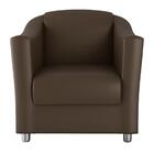 Poltrona Decorativa Classica Bauru Sintetico Marrom