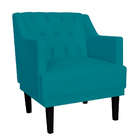 Poltrona Decorativa Clássica Suede Cores - Ds Estofados - Azu
