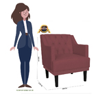 Poltrona Decorativa Clássica Suede Cores - Ds Estofados - Bor