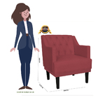 Poltrona Decorativa Clássica Suede Cores - Ds Estofados - Ver