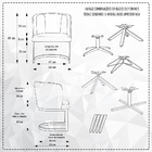 Poltrona Decorativa Cléo Base Champagne Veludo Preto - Casaep