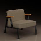 Poltrona Decorativa Coimbra Preto/cinamomo/capuccino - Móveis