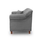 Poltrona Decorativa Com 1 Almofada Armstrong Veludo Cinza - G