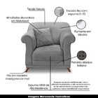 Poltrona Decorativa Com 1 Almofada Armstrong Veludo Cinza - G