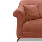 Poltrona Decorativa Com 1 Almofada Armstrong Veludo Cobre G63