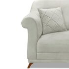 Poltrona Decorativa Com 1 Almofada Armstrong Veludo Prata G63