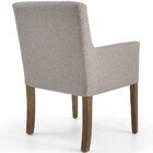 Poltrona Decorativa Com Base De Madeira Joy D02 Tressê Linho