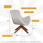 Poltrona Decorativa Com Base Giratória Multimóveis Cr7006