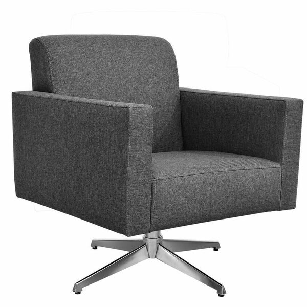 Poltrona Decorativa Com Base Giratória Para Sala De Estar Hel