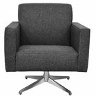 Poltrona Decorativa Com Base Giratória Para Sala De Estar Hel