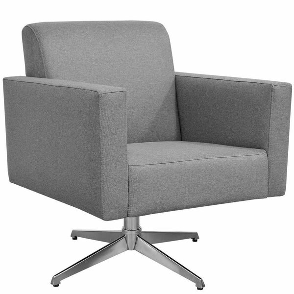 Poltrona Decorativa Com Base Giratória Para Sala De Estar Hel