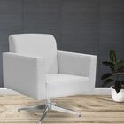 Poltrona Decorativa Com Base Giratória Para Sala De Estar Hel