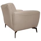 Poltrona Decorativa Com Braços Whitney T02 Couro Matte Nude