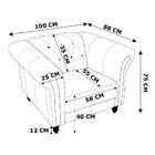 Poltrona Decorativa Com Capitonê Maggiore Couro Camel - Gran
