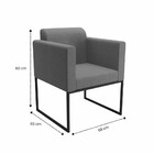 Poltrona Decorativa Com Estrutura Em Aço Carbono Até 120 Kg N