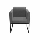 Poltrona Decorativa Com Estrutura Em Aço Carbono Até 120 Kg N