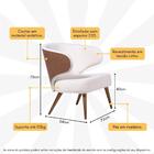 Poltrona Decorativa Com Pés De Madeira Multimóveis Cr7005