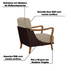 Poltrona Decorativa Com Pés Em Madeira Koala Linho E Corvin B