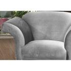 Poltrona Decorativa Com Pés Estrela Giratória Em Alumínio Tró