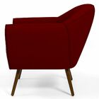 Poltrona Decorativa Com Pés Palito Nina D02 Veludo Marsala D-