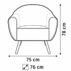 Poltrona Decorativa Com Pés Palito Nina D02 Veludo Marsala D-