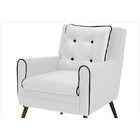 Poltrona Decorativa Com Pés Palitos Madri Corino Branco - Ibi