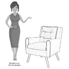 Poltrona Decorativa Com Pés Palitos Madri Corino Branco - Ibi