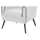 Poltrona Decorativa Com Pés Palitos Madri Corino Branco - Ibi