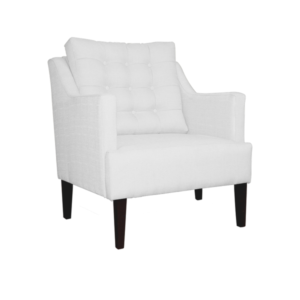 Poltrona Decorativa Com Pés Trapezio Stefanie Suede Branco Ca