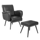 Poltrona Decorativa Com Puff Carlota Yescasa