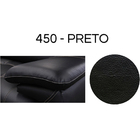 Poltrona Decorativa Com Puff Maya Couro Preto - Sallar Home