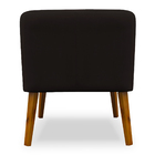 Poltrona Decorativa Com Puff Virgínia Veludo Marrom - Montana