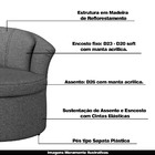 Poltrona Decorativa Com Sapata De Plástico Granada Linho Chum