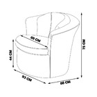 Poltrona Decorativa Com Sapata De Plástico Granada Linho/pu C