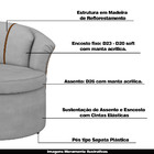 Poltrona Decorativa Com Sapata De Plástico Granada Veludo/pu