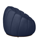 Poltrona Decorativa Concha C/almofada  Veludo Azul Marinho -