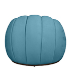 Poltrona Decorativa Concha C/almofada  Veludo Azul Turquesa -