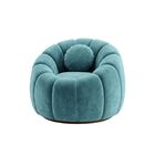 Poltrona Decorativa Concha C/almofada Veludo Azul Turquesa -