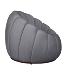 Poltrona Decorativa Concha C/almofada Veludo Cinza - Montanar